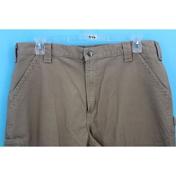 Carhartt Tan Khaki Original Loose Fit Cargo Pants | Size: 38x34 B151 DKH   EUC - Picture 2 of 5